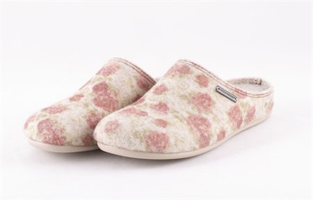 Shepherd slipper Cilla beige/flower