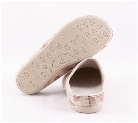 Shepherd slipper Cilla beige/flower