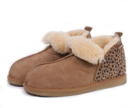 Shepherd pantoffels Annie Leopard
